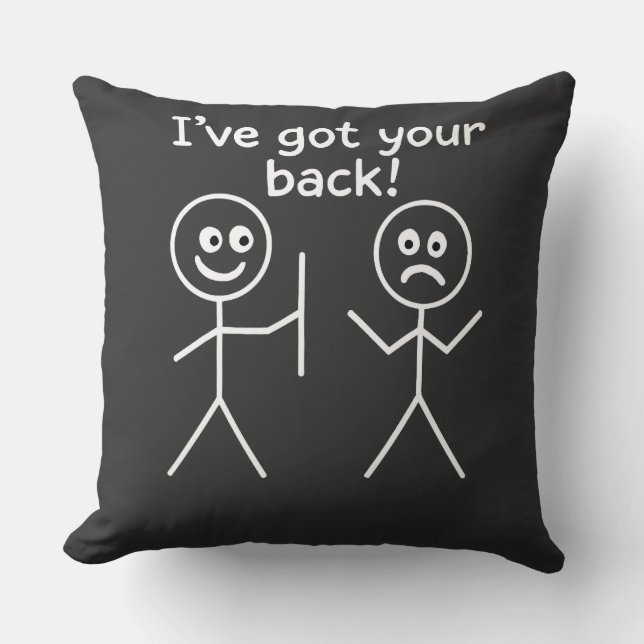 I Got Your Back Stick Figure Graphic Friendship  Kissen (Vorderseite)