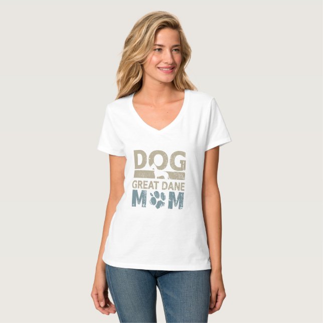 I Great Dane Mama Mama Oma Dog Liebhaber T-Shirt (Vorderseite Vollansicht)