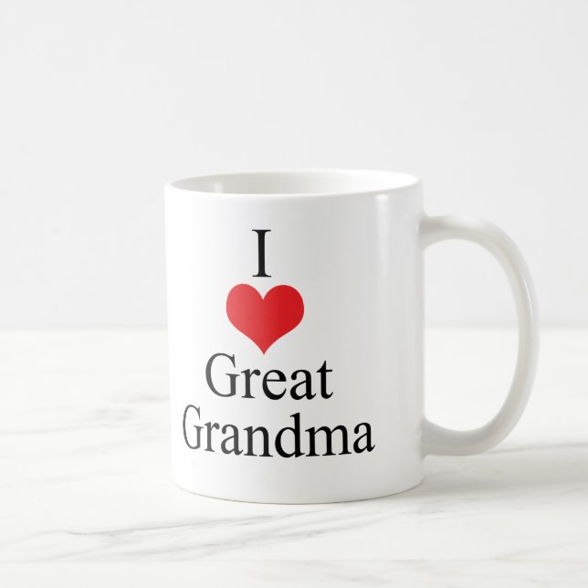 I große Großmutter der Liebe-(Herz) Tasse (Rechts)