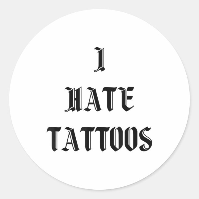 I Hasse Tattoos _1 Runder Aufkleber (Vorderseite)