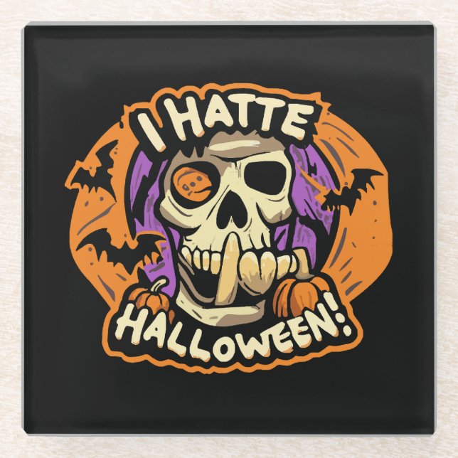 i Hassehalloween Glasuntersetzer (Vorderseite)