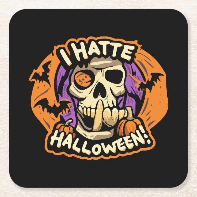 i Hassehalloween Rechteckiger Pappuntersetzer (Vorderseite)