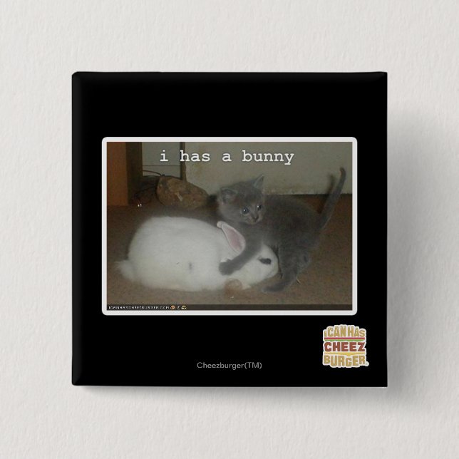 I hat ein Häschen Button (Vorderseite)