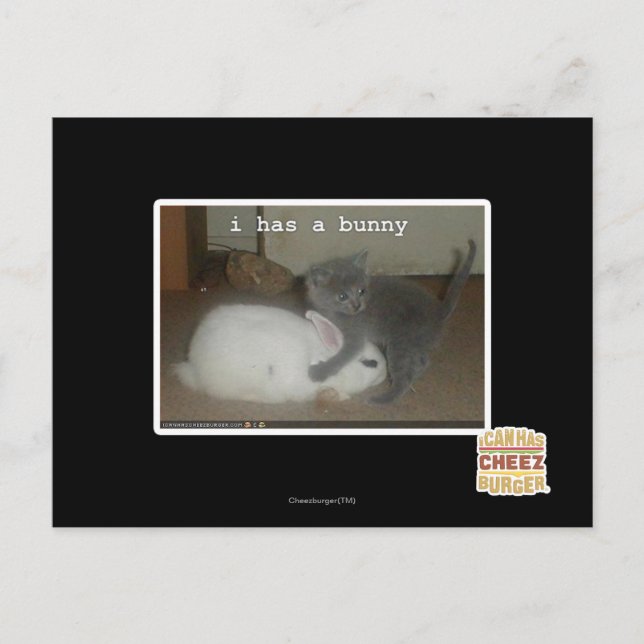 I hat ein Häschen Postkarte (Vorderseite)