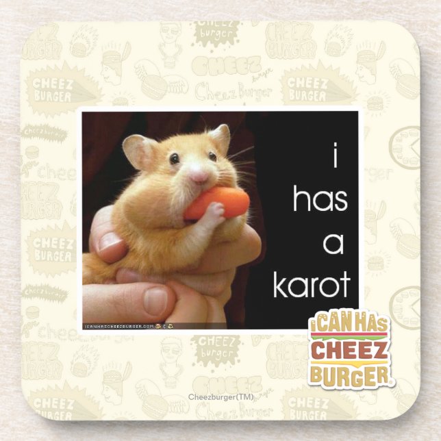 I hat ein karot getränkeuntersetzer (Vorderseite)