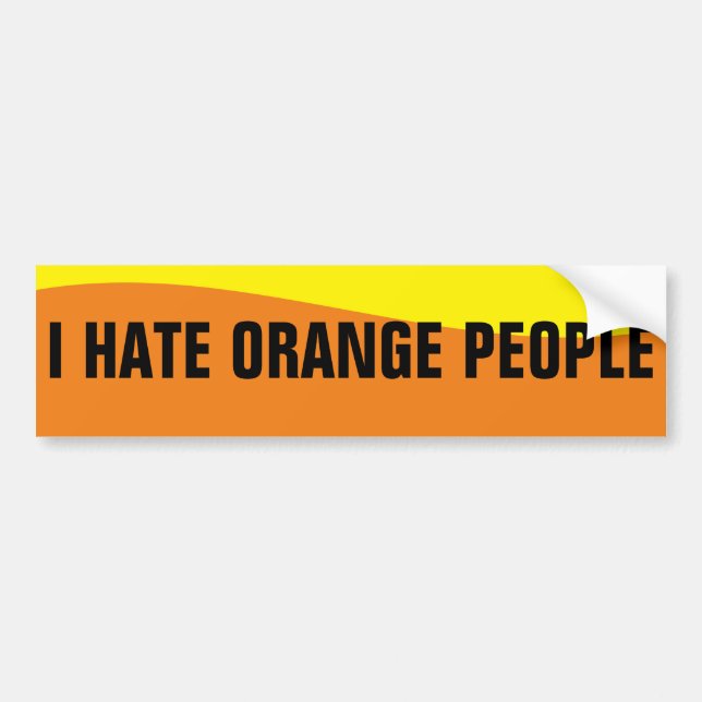 I HAT ORANGE PEOPLE AUTOAUFKLEBER (Vorne)