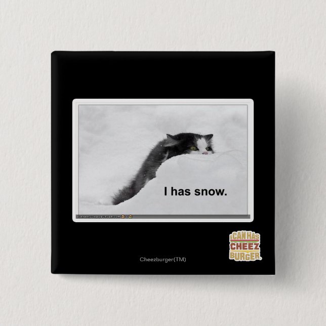 I hat Schnee Button (Vorderseite)