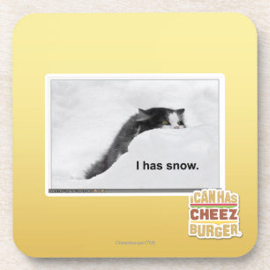 I hat Schnee Getränkeuntersetzer