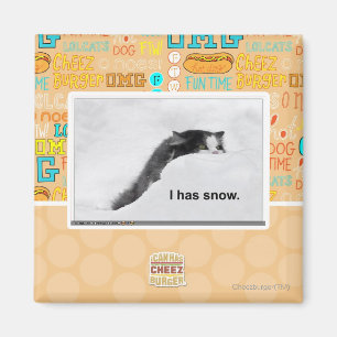 I hat Schnee Magnet