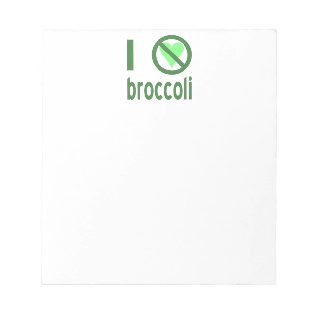 I Hate Broccoli Notizblock (Vorderseite)