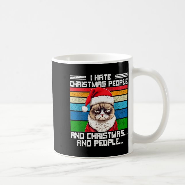 I Hate Christmas Holidays Haters Black Uni-adults  Kaffeetasse (Rechts)