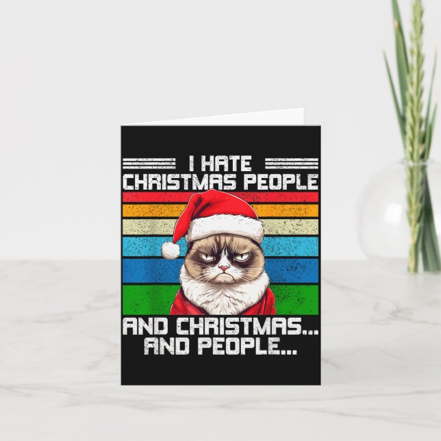 I Hate Christmas Holidays Haters Black Uni-adults  Karte (Vorderseite)