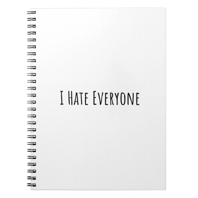 I Hate Everyone Notizblock (Vorderseite)