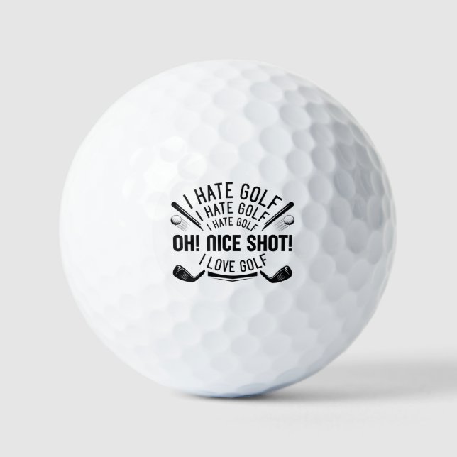 I Hate Golf Golfball (Vorderseite)