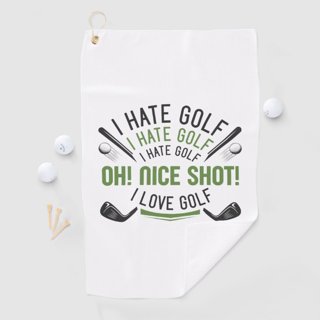 I Hate Golf Golfhandtuch (Insitu)