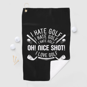 I Hate Golf Golfhandtuch
