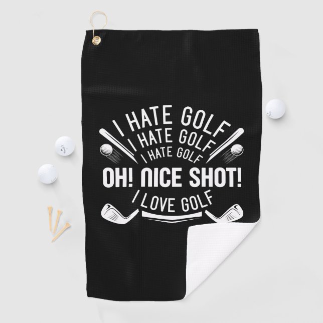 I Hate Golf Golfhandtuch (Insitu)