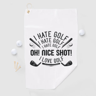 I Hate Golf Golfhandtuch