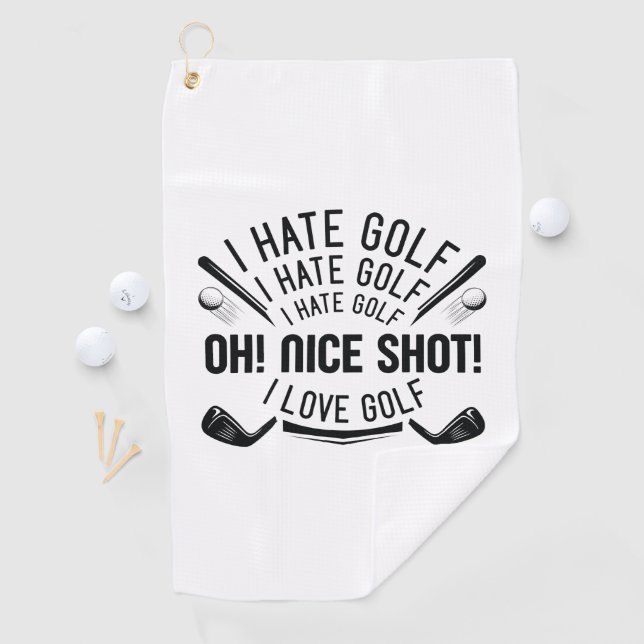 I Hate Golf Golfhandtuch (Insitu)