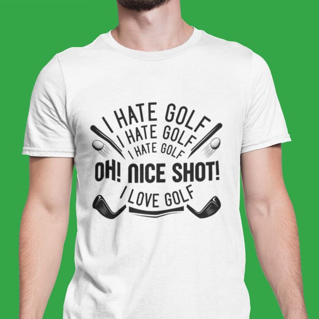 I Hate Golf T-Shirt (golf shirt)