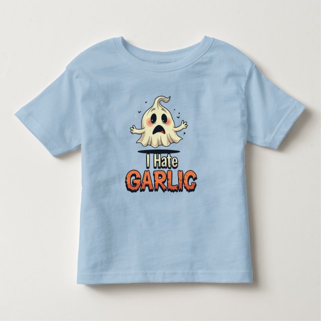 I Hate Knolic Ghost - Funny Halloween Knoblauch Ha Kleinkind T-shirt (Vorderseite)