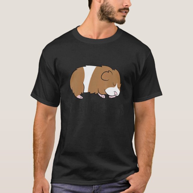 I Hate Mornings Sleeping Guinea Pig T-Shirt (Vorderseite)