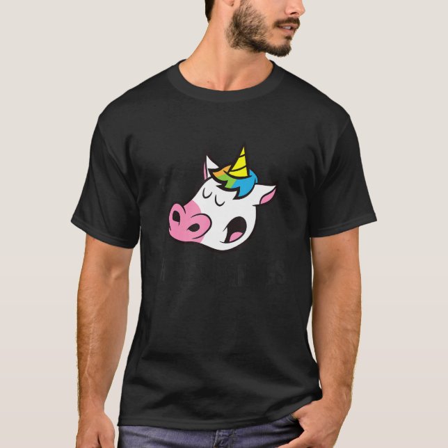I Hate Mornings Sleeping Unicorn T-Shirt (Vorderseite)