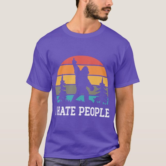 I Hate People Sasquatch T-Shirt (Vorderseite)