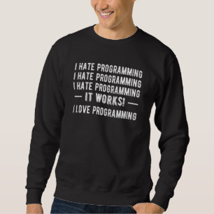 I Hate Programmieren Coding Developer Coder Progra Sweatshirt
