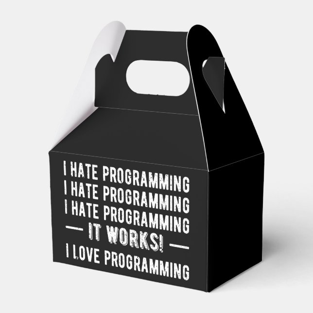 I Hate Programming - Funny Programmer II Geschenkschachtel (Vorderseite)