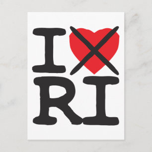 I Hate RI - Rhode Island Postkarte