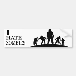 I HATE ZOMBIES AUTOAUFKLEBER