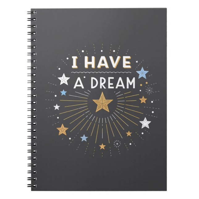 I Have a Dream Inspirational Starburst Art Notizblock (Vorderseite)