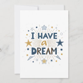 I Have a Dream Starburst Typography Art Feiertagskarte