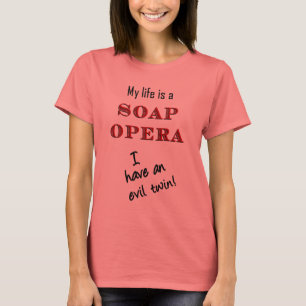 I Have An Evil Twin Ladies Ringer T-shirt