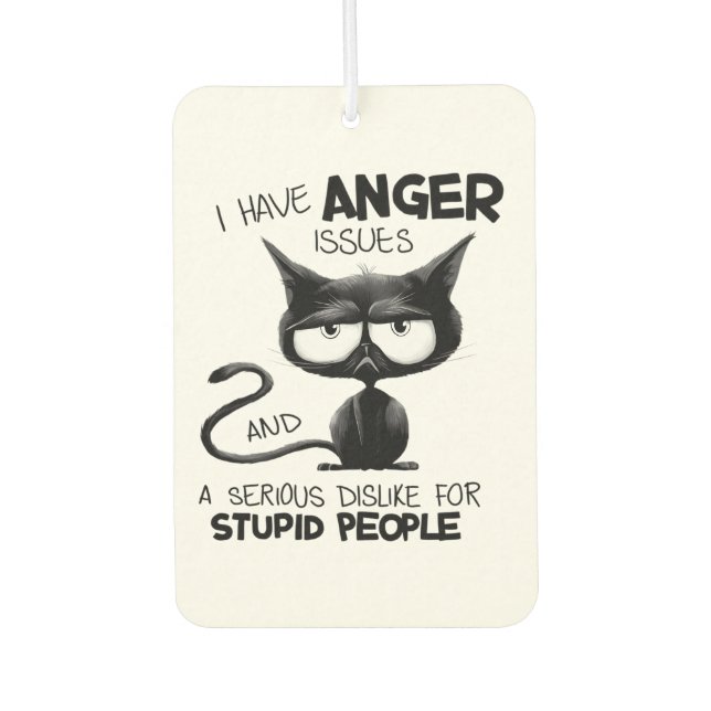 I Have Anger Issues Funny Cat Lover Gift  Autolufterfrischer (Vorderseite)