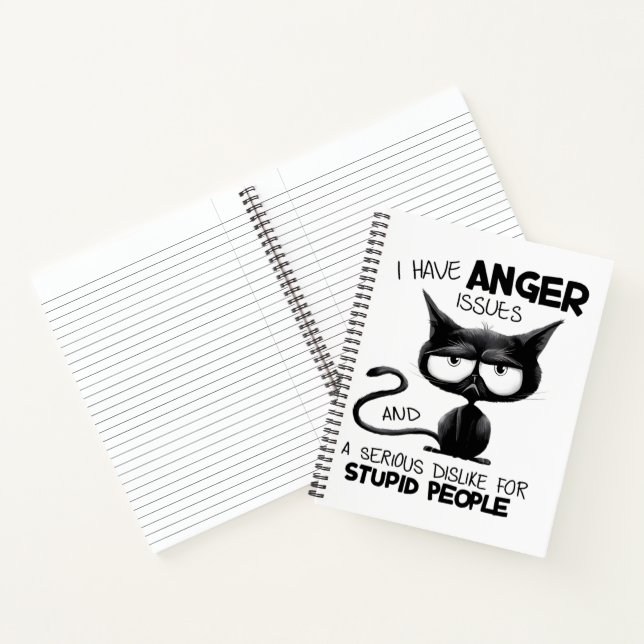 I Have Anger Issues Funny Cat Lover Gift  Notizbuch (Innenseite)