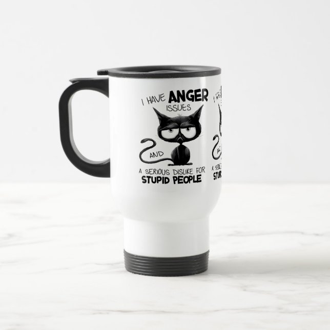 I Have Anger Issues Funny Cat Lover Gift  Reisebecher (Links)