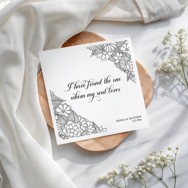 I Have Found theBlack and White Floral  Serviette (Von Creator hochgeladen)