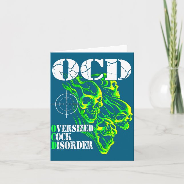 I Have Ocd Oversized Disorder  Karte (Vorderseite)
