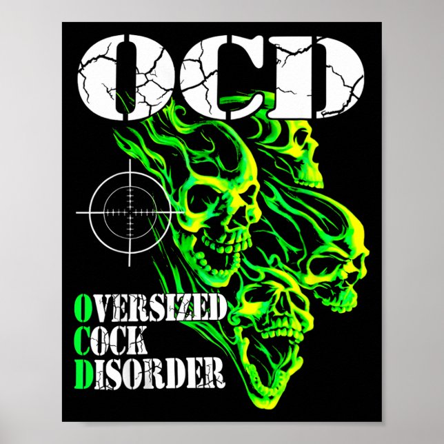I Have Ocd Oversized Disorder  Poster (Vorne)