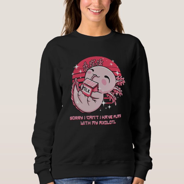 I Have Plans with My Axolotl Salamander Introvert Sweatshirt (Vorderseite)