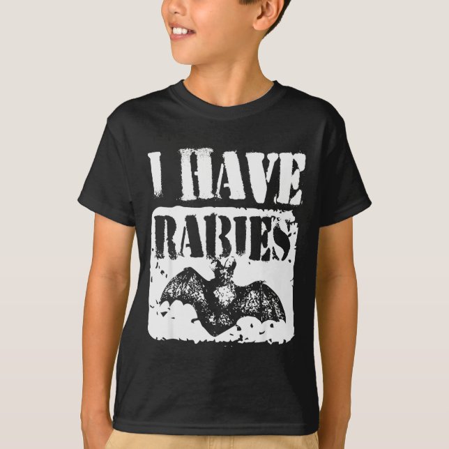 I Have Rabies Funny Bat Meme Vintage Tee  (Vorderseite)