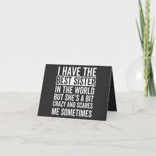 I have the best sister in the world karte