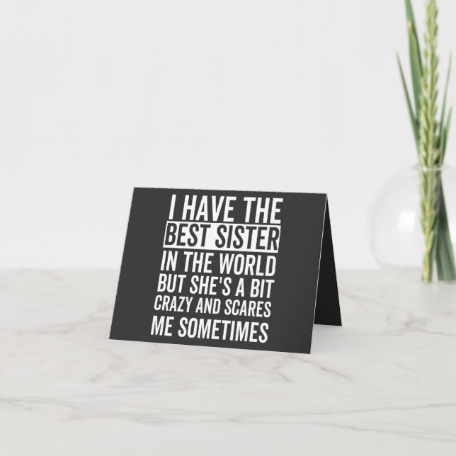 I have the best sister in the world karte (Vorderseite)