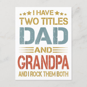 I Have Two Titles Dad and Grandpa Father's Day Gra Begleitkarte