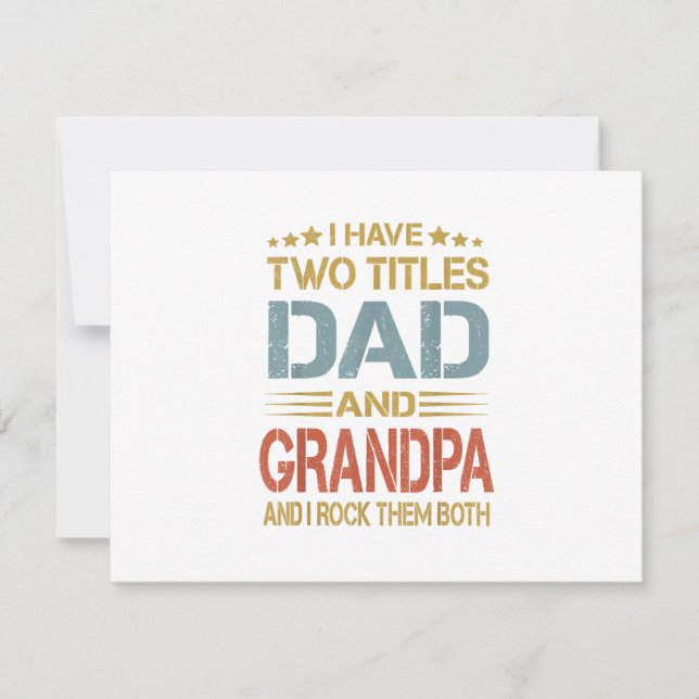 I Have Two Titles Dad and Grandpa Father's Day Gra RSVP Karte (Vorderseite)