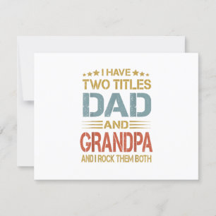 I Have Two Titles Dad and Grandpa Father's Day Gra RSVP Karte