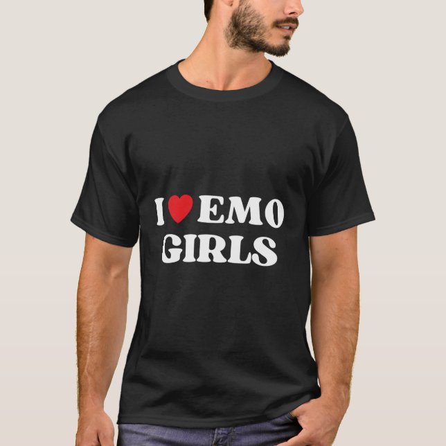 I he Emo Zitat Red he Emo Stil T-Shirt (Vorderseite)