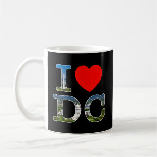 I He Liebe Washington Wa DC Schriftart Kaffeetasse